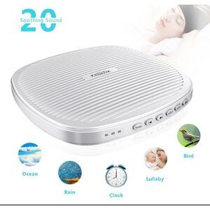 Aucutee S5 Sleep Therapy White Noise Machine 20 Soothing Sounds Timer Function